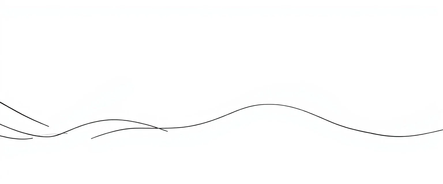 whimsical wind lines vector silhouette illustration(black on white)