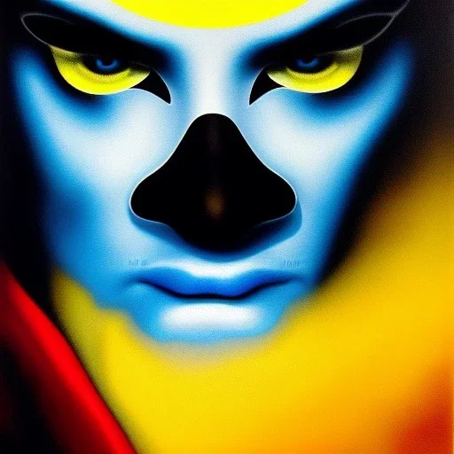 ultra detailed Portrait on oil in canvas of Watchmen Rorschach , extremely detailed digital painting, extremely detailed face,crystal clear Big Glowing eyes, mystical colors ,perfectly centered image, perfect composition,rim light, beautiful lighting, 8k, stunning scene,extremely sharp detail, finely tuned detail, ultra high definition raytracing, in the style of Simon Bisley and Ishimura.