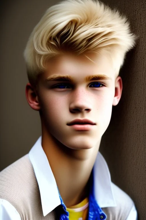 Blond haired 16 year old pretty boy