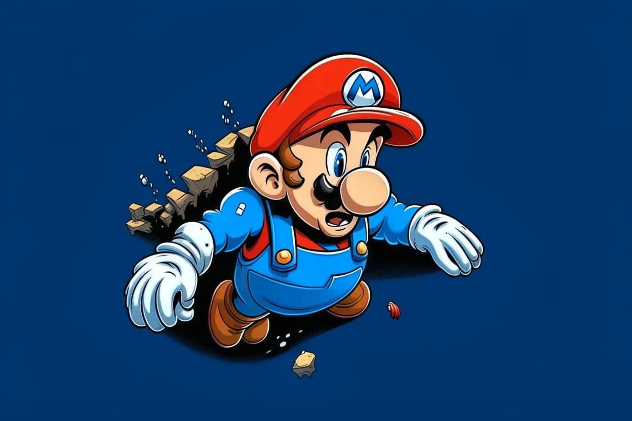 mario falling