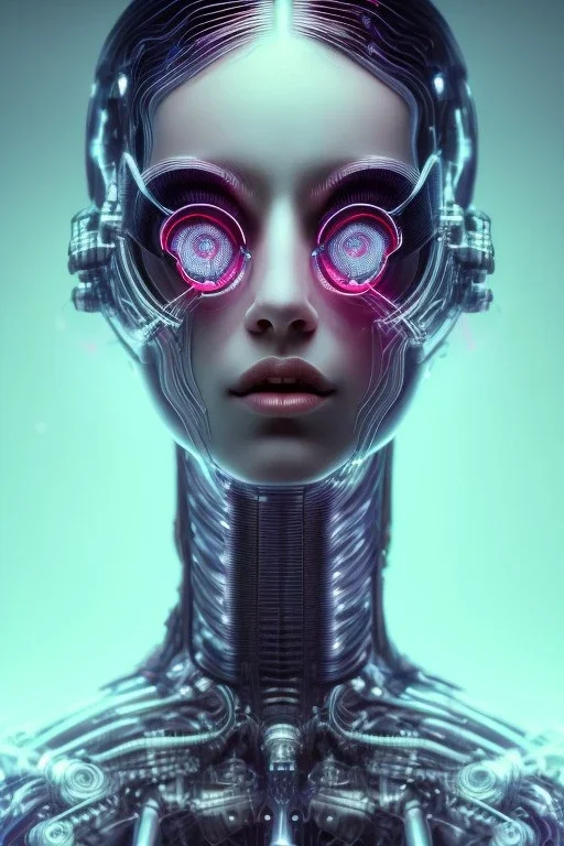 cyberpunk, glas head, women, portrai, open mouth, perfect skin, tron, cyborg , perfekt, real, dream, hr giger