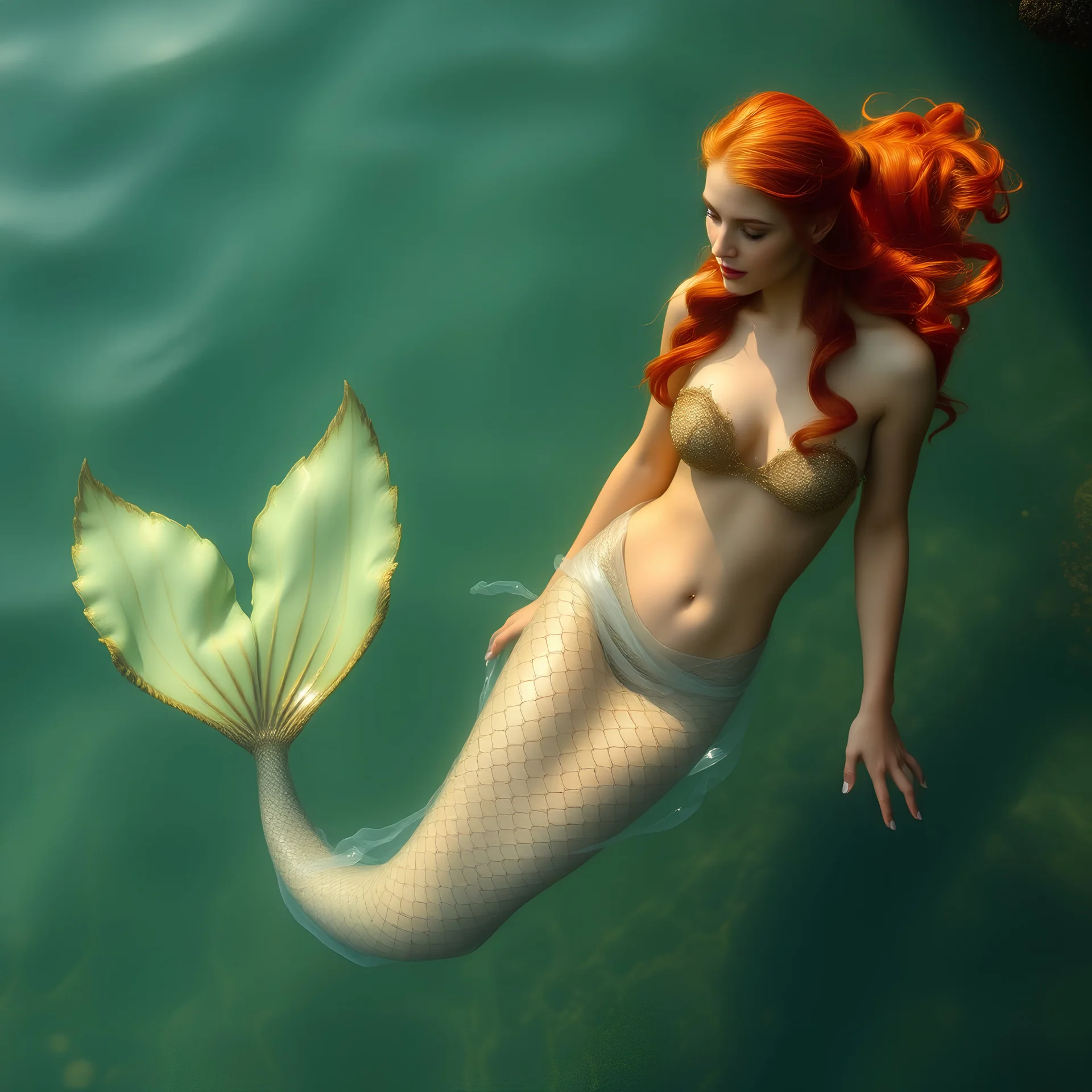 A naturist mermaid