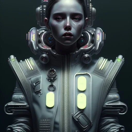 detailed portrait Young Rebel Girl cyberpunk futuristic ((neon)) tattoes, yakuza, styled hair Reflective puffy sheen film jacket, decorated traditional ornaments by ismail inceoglu dragan bibin hans thoma greg rutkowski Alexandros Pyromallis Nekro James Jean illustrated Perfect face, fine details, realistic shaded, fine-face, pretty face