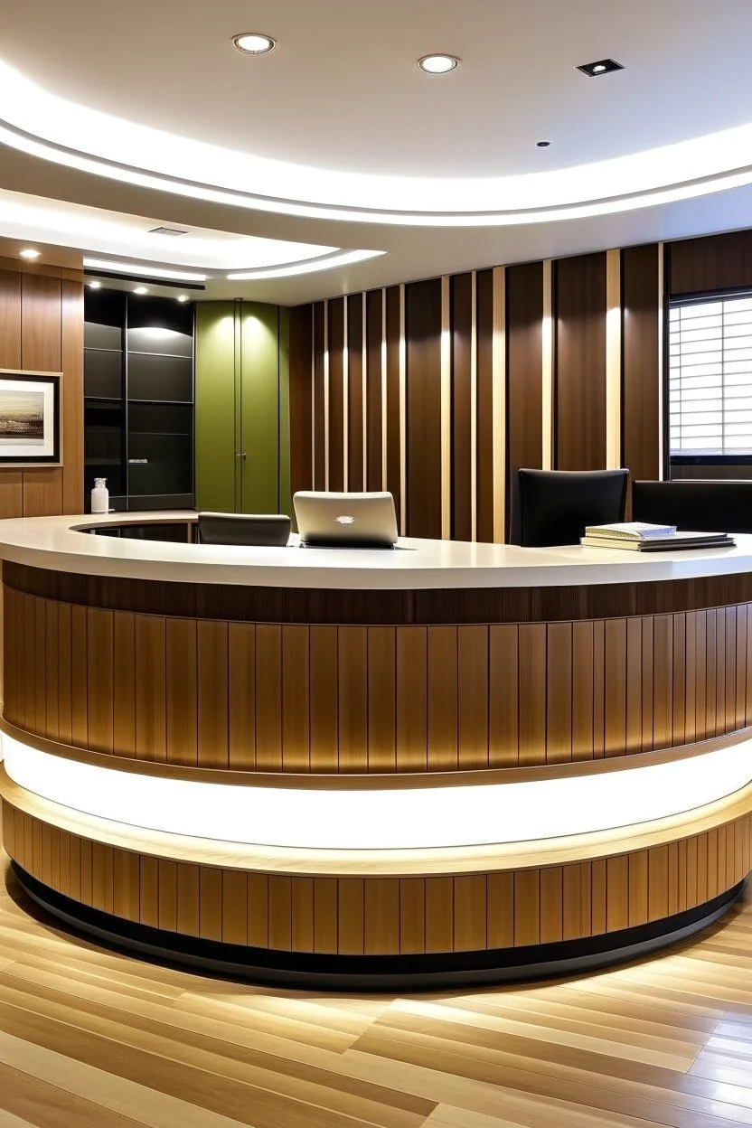 Circular reception desk