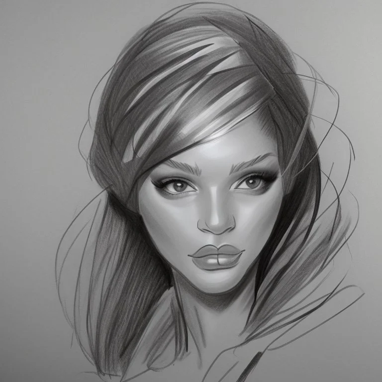 Drawing sketches Supermodel