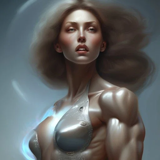 painting muscular woman 8k, full hd, hdr, by gerald brom