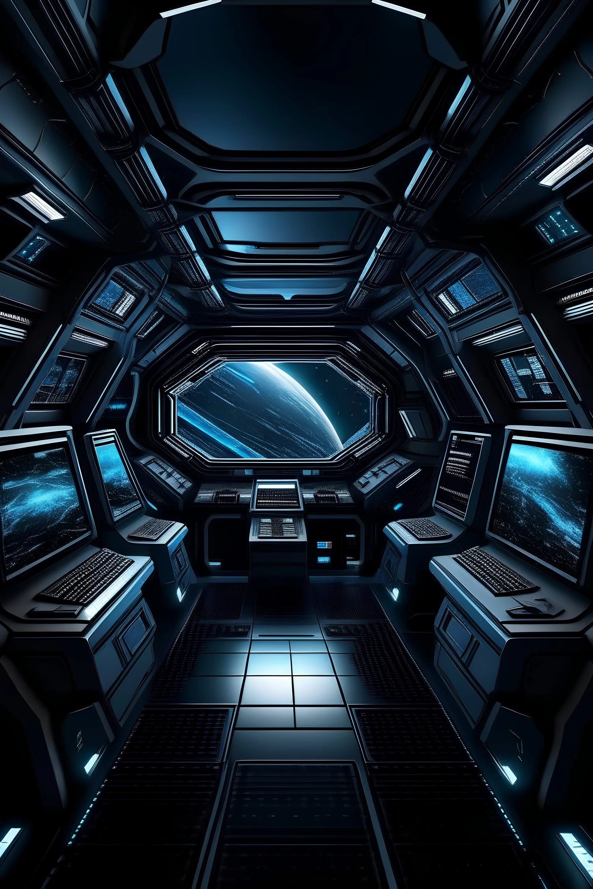 laptop wallpaper inside space ship