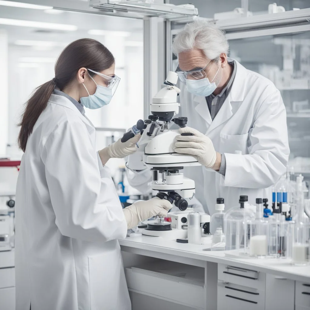 علماء يعملون في المختبر