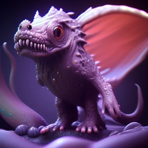 Cute fluid ink creature, unreal engine 5, 8k resolution, photorealistic, ultra detailed