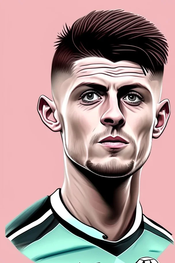 Aaron Cresswell English football player cartoon 2d