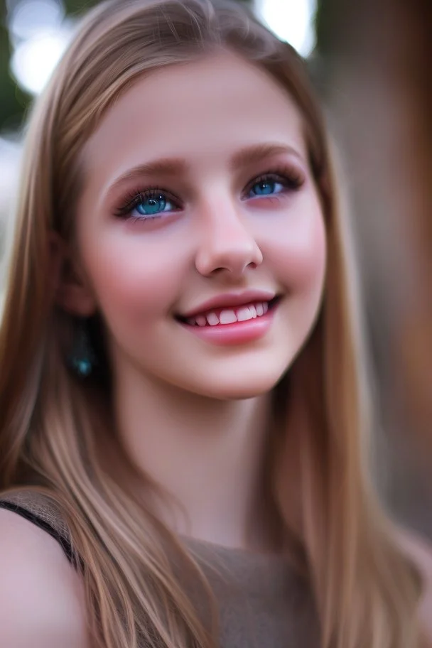 young blonde woman with dark green eyes