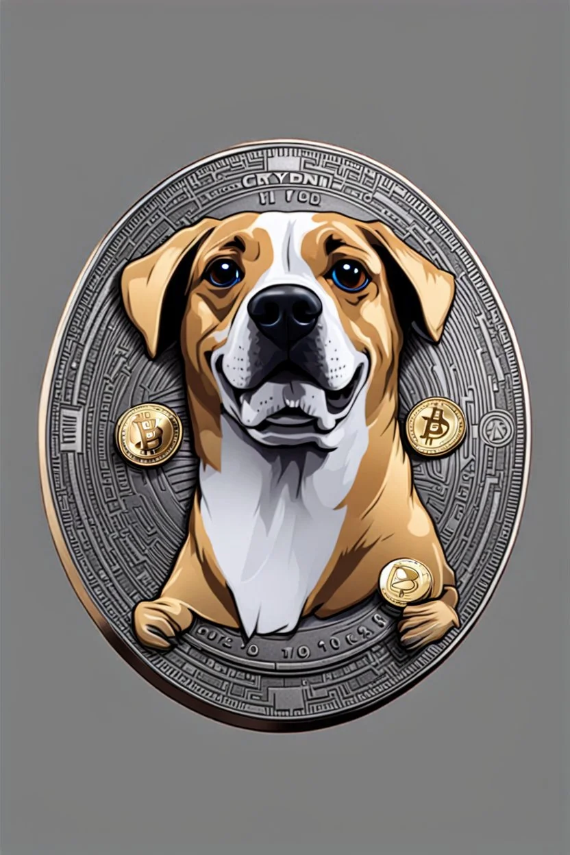 dog meme crypto coin design