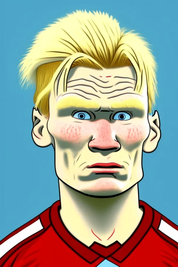 Erling Braut Holland Norwegian football player ,cartoon 2d