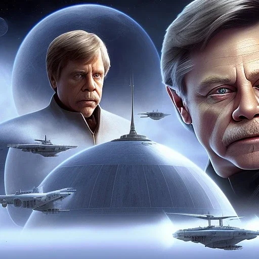 extremely detailed 8k hyperspace wallpaper,complete and photo realistic detailed head to waist stunning photo realistic portrait of mark hamill as luke skywalker in star wars with short lenght, Symmetrical, soft, fine, warm, photo realistic hair, blue eyes, professional majestic photo realistic painting by Ed Blinkey, Atey Ghailan, by Jeremy Mann, Greg Manchess, Antonio Moro, trending on ArtStation, Intricate, High Detail, Sharp focus, dramatic, by greg rutkowski,harsh, striking face, pilot