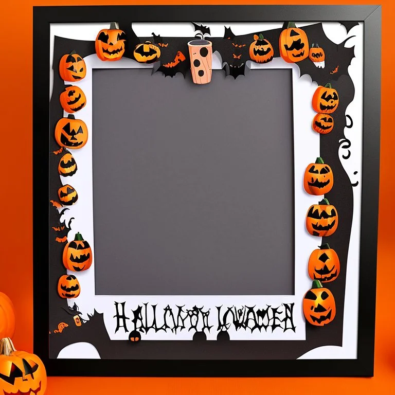 A Halloween picture frame for the Halloween school with a light background to remove