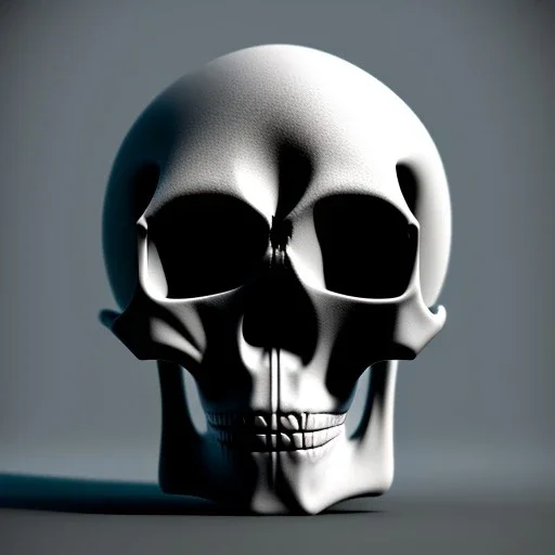 skull in a hand, blender 3D