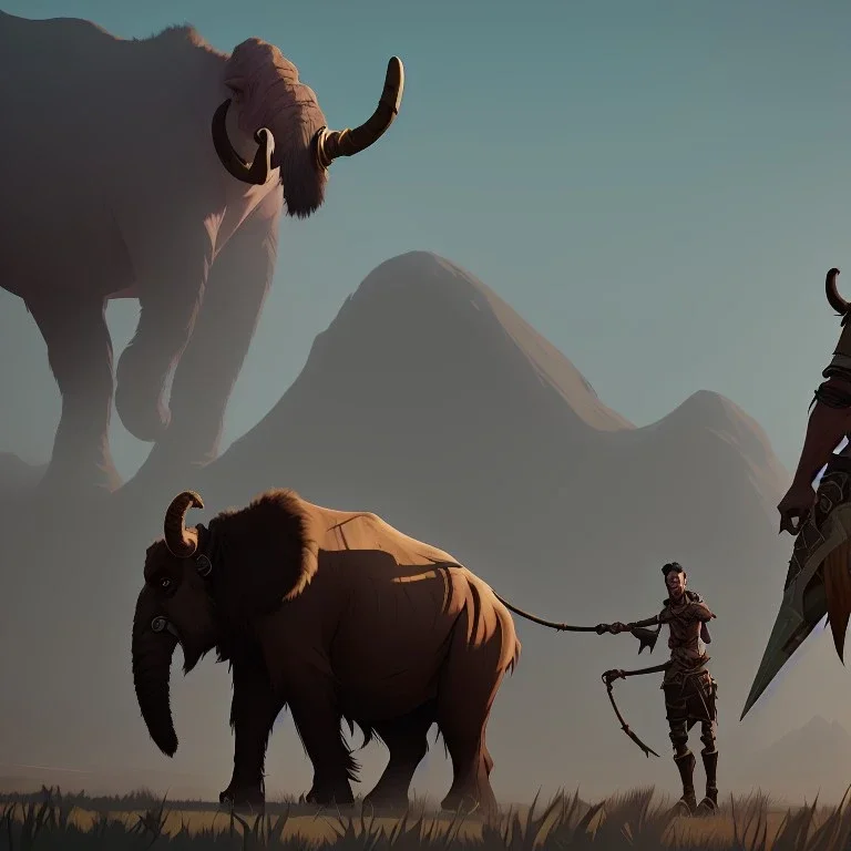 mammoth and man prehistoric savannah hunter