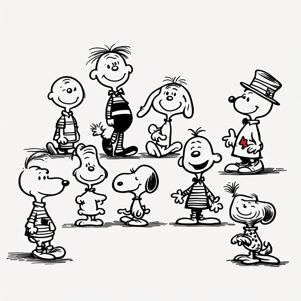 Dr. Seuss meets Peanuts characters