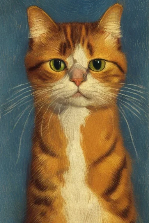 Portrait of a cat by Van Gogh