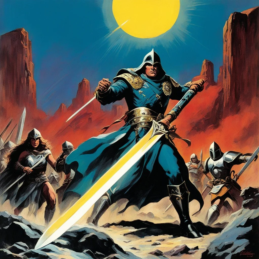(sword and sorcery) born Inside the Fate of the battle born Inside the Fate of the battle (1970s vintage pulp art, Amazing Stories, Weird Tales, 8k, high resolution, best quality)
