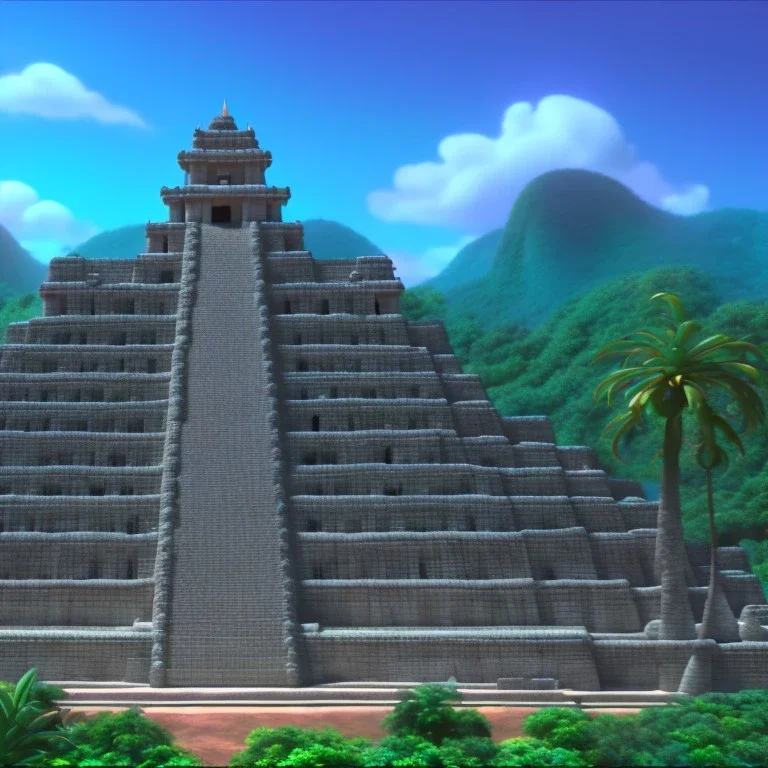 futuristic mayan temple