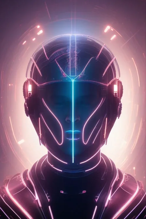 cyberpunk, head, men, portrai, tron