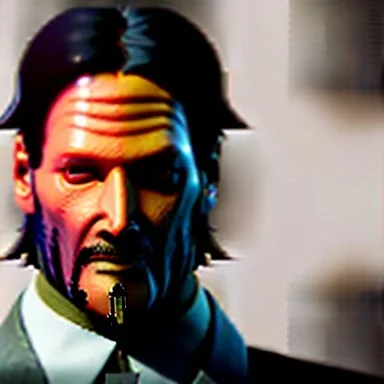 john wick with while