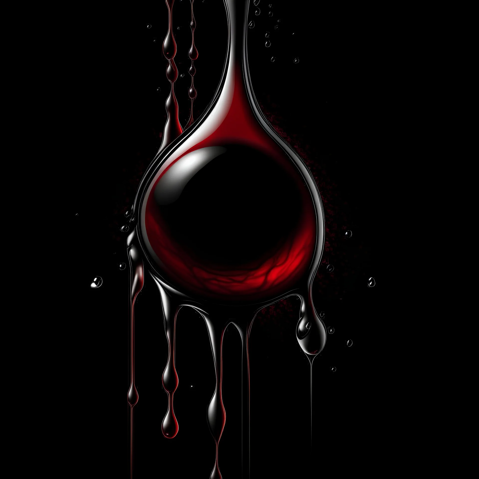 A drop of blood that has an eye