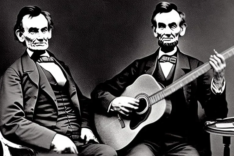 Abraham lincoln Singing and playing lead guitar