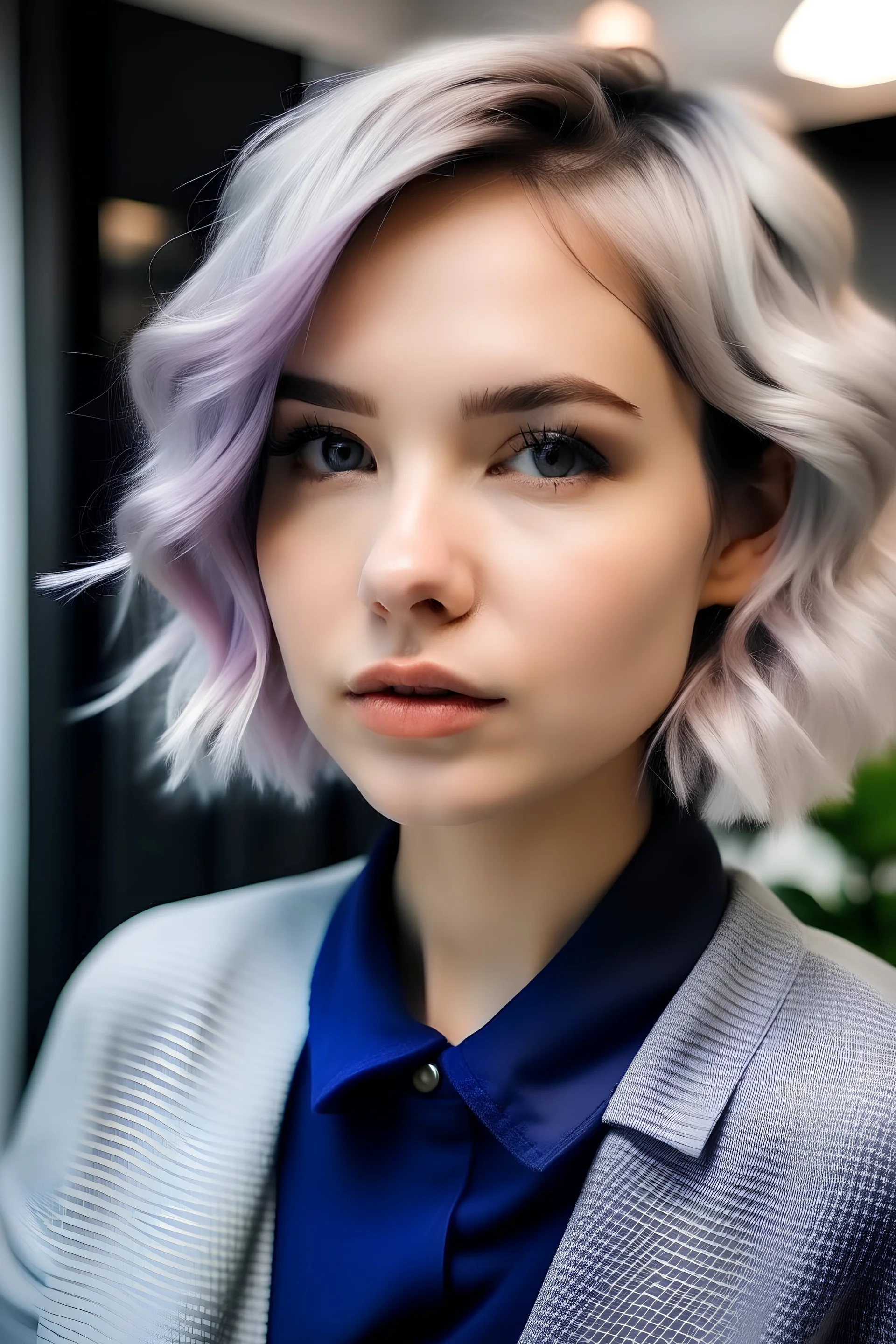 New short hair styling Light and gradient,2050 style