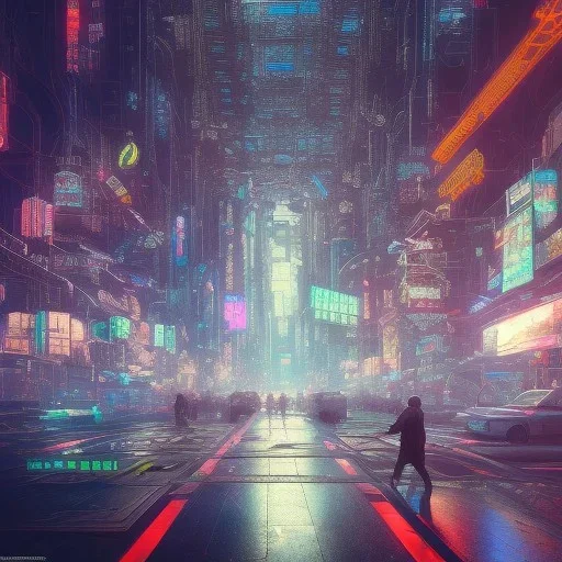 cyberpunk city, ultra realistic, intricate details, ultra highly detailed, shiny, smooth, studio quality, octane render, Surrealism, Triadic colour scheme,glow-stick, ambient lighting,nightclub lighting, polaroid, 100mm, --ar 1:1 --v4