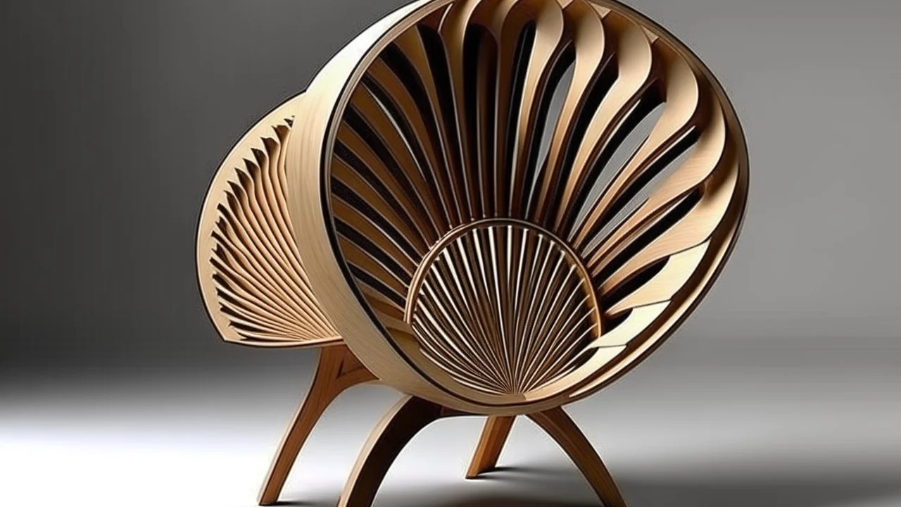 Fan shaped chair design