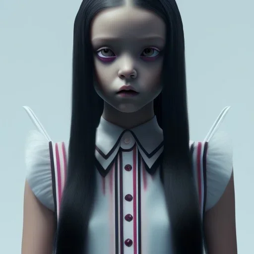 jenna ortega, wednesday addams hair style, wednesday make up, wednesday addams black dress, cinematic, addams family wednesday style, hyper detail, octane render, unreal engine 5, 8k resulation