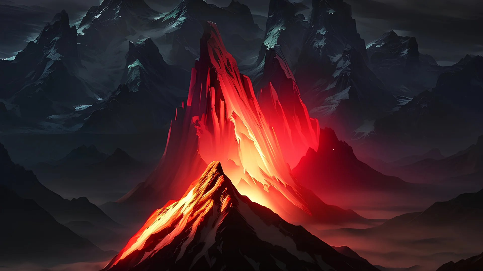 fantasy universe nature mountains 8K