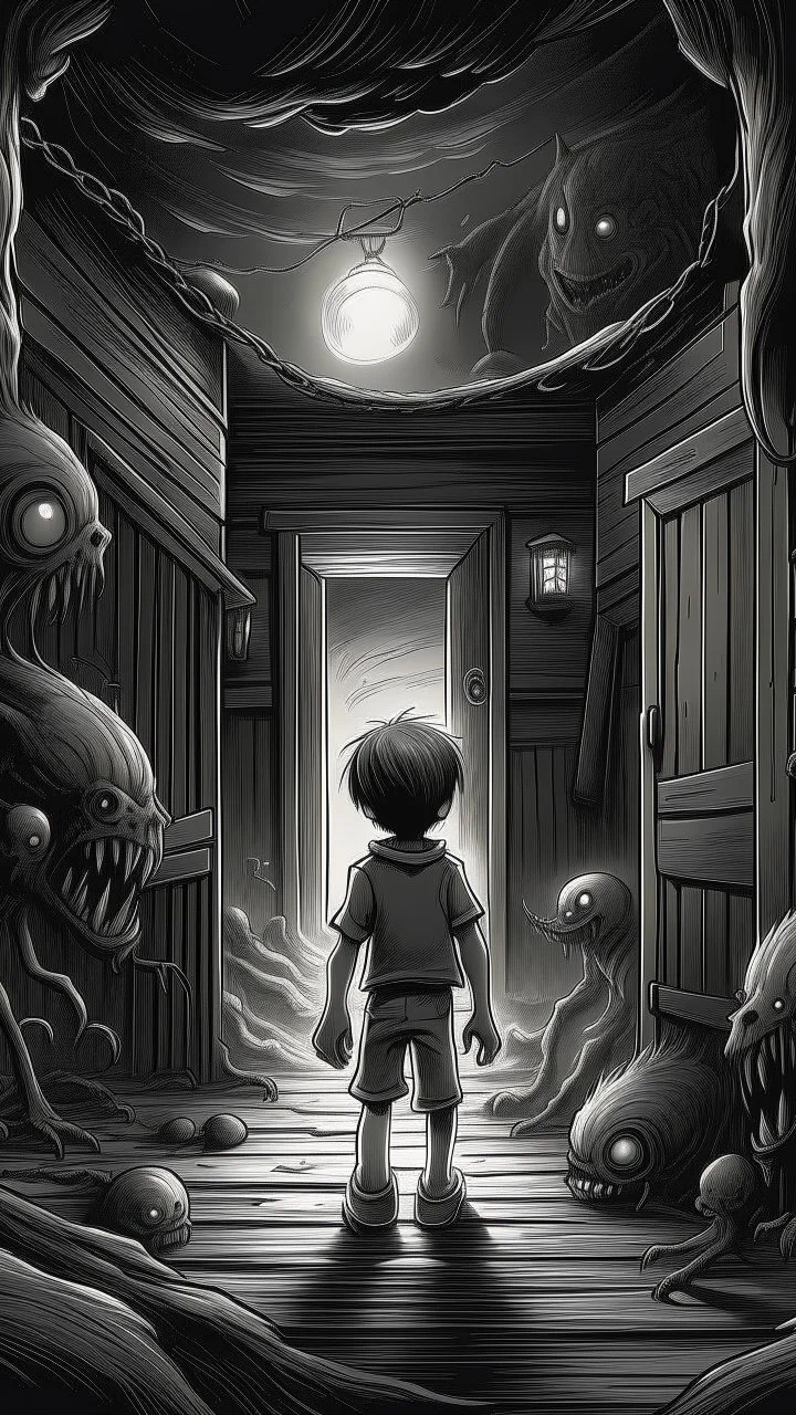 In this closing chapter, the events culminate in a terrifying moment when the arms of the mysterious child shoot towards the narrator, immersing him in total darkness. The narrator suddenly disappears from reality, leaving behind an echo of demonic laughter filling the air. Since then, everything disappears, and the narrator finds himself in a dark world from which he does not know how to get out, which adds a mysterious touch to the story and leaves the reader in a state of bewilderment and hor