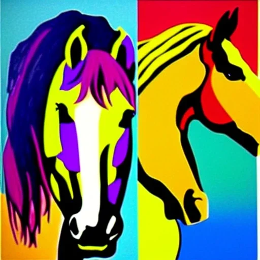 horses pop art