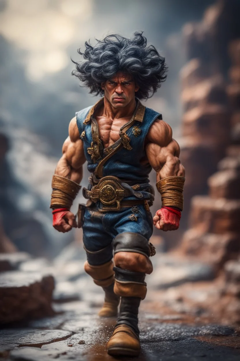 bullfigher with big wig and a stormy exceptionalism on the brink of chasm, prize winning oil painting,bokeh like f/0.8, tilt-shift lens 8k, high detail, smooth render, down-light, unreal engine