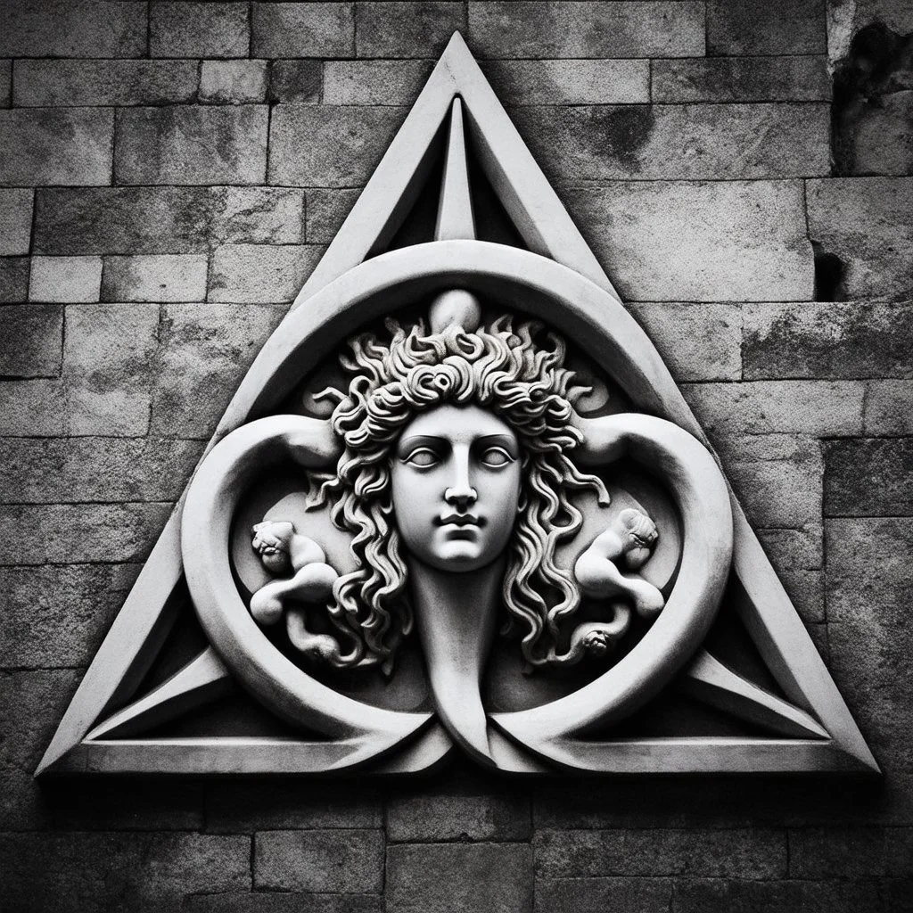 "Symbol of Sicily: The striking Medusa head at the center offers protection against evil with its piercing gaze. Encircled by three dynamic, bent legs representing continuous motion and the boundless energy of life on the island. Infused with a vivid color palette of yellow, red, and gold, this emblem is brought to life with bright, harmonious hues that echo the vibrant spirit of Sicily. The warm, sun-soaked colors encapsulate the island's rich cultural heritage and natural beauty, with elements