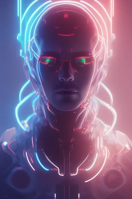 cyberpunk, head, men, portrai, tron