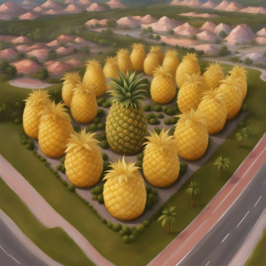 A tourist resort in the shape of a pineapple