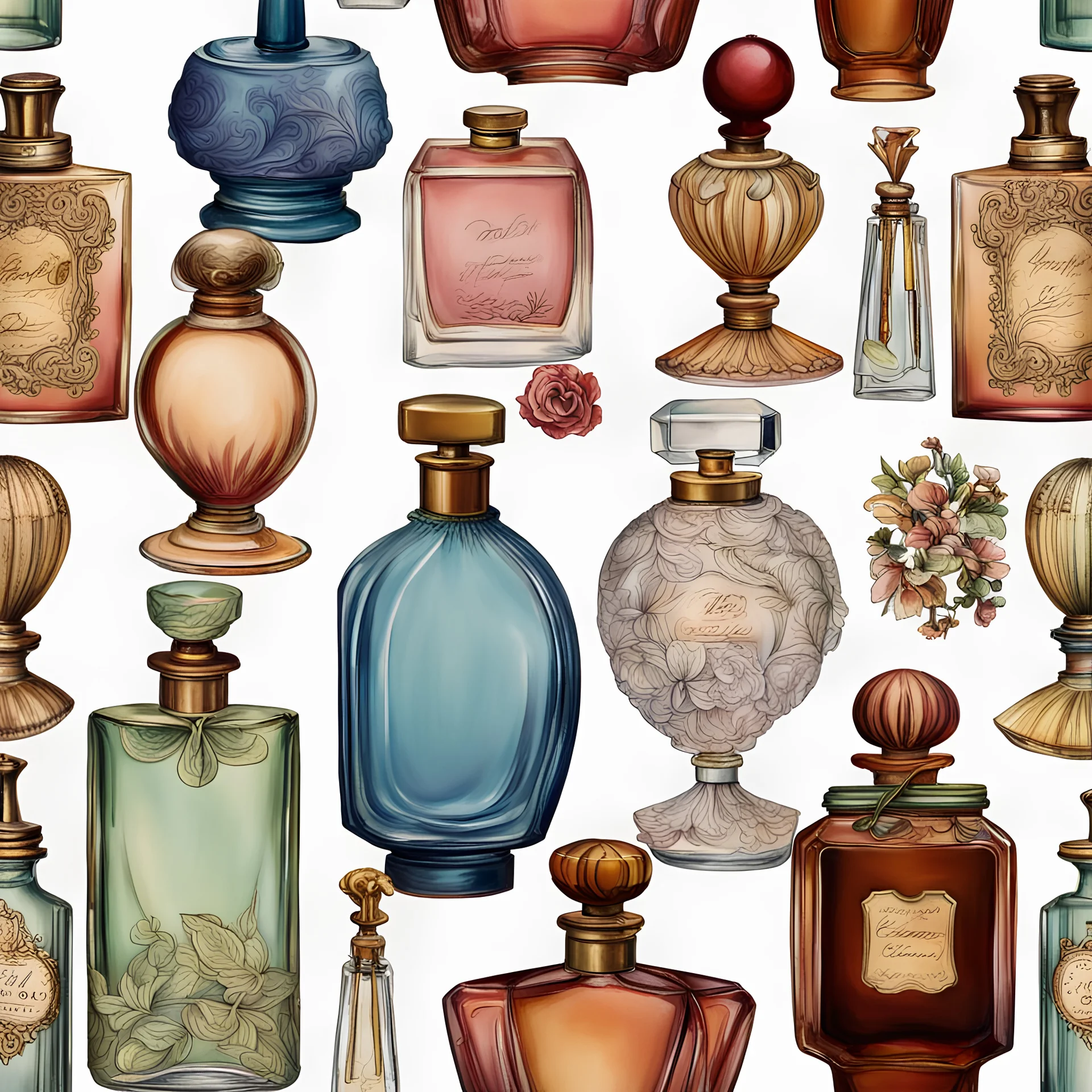 vintage perfume bottles