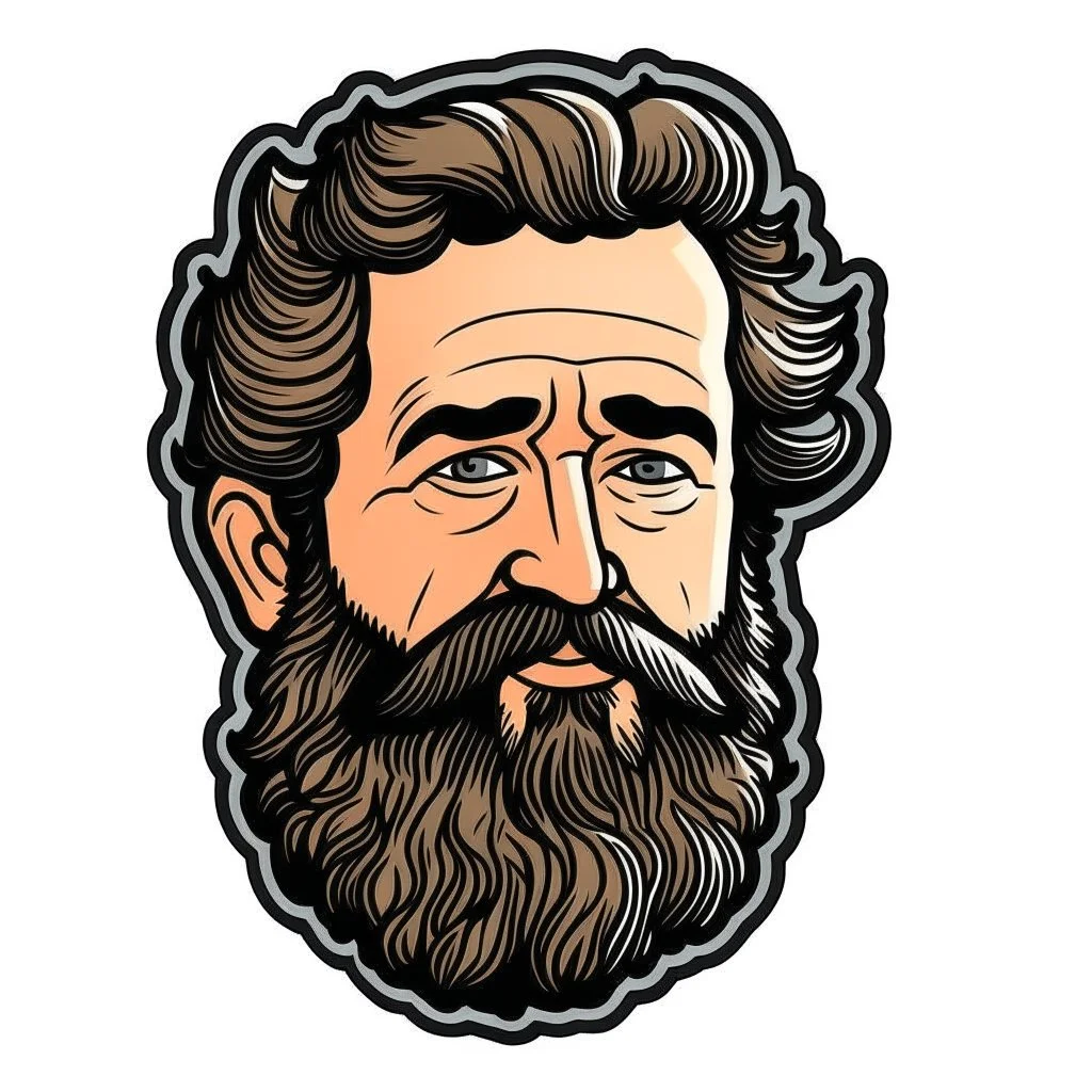 create me a Joel Miller decal of just his face and facial hair.