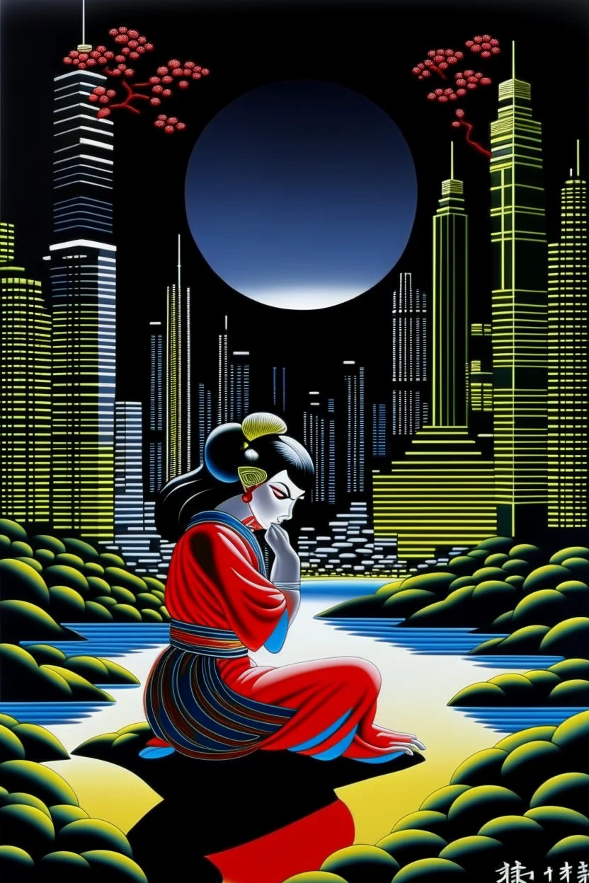 sacrifice in the style of Hiroshi Nagai