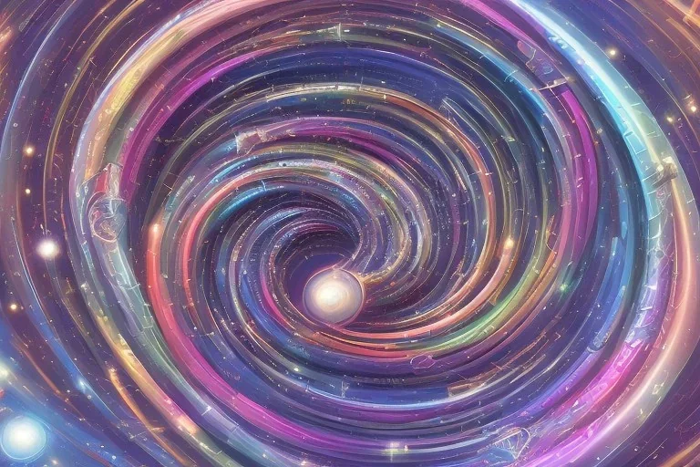 spiral, stars, swirl