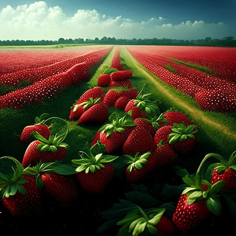 a strawberry feild