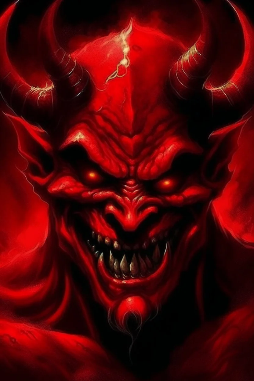 Satan the devil in his true form