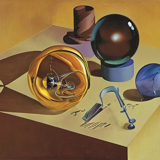 a Soap Bubble including unverse-like complex surgical instruments mixed with musical instruments,Painting By Adrian Ghenie, Rene Magritte, Salvador Dali, Lucian Freud