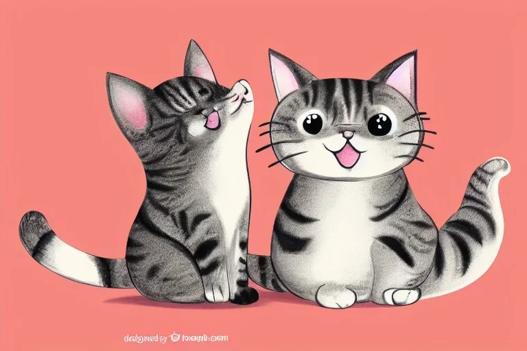 cute cat isolated illustrations