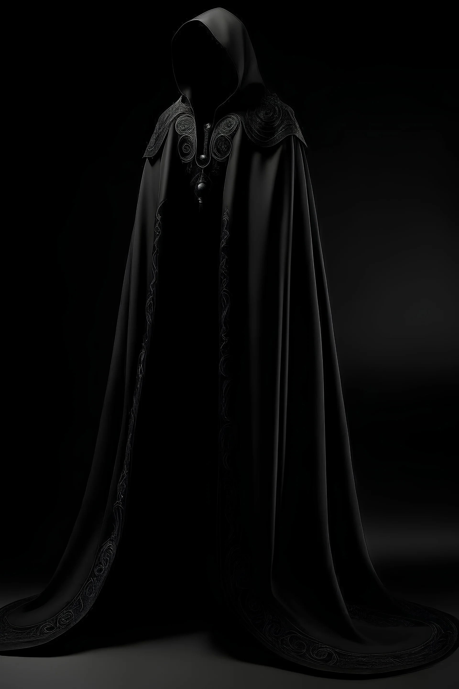 Vampire style black magic cloak