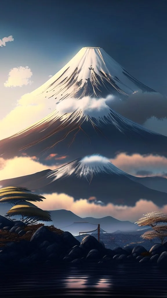 Monte Fuji, Ilha Honshu, (illustration: 1.0), Epic composition, realistic lighting, high-definition detail, master part, best quality, (muito detalhado CG unificado 8k wallpaper), 1 Homem